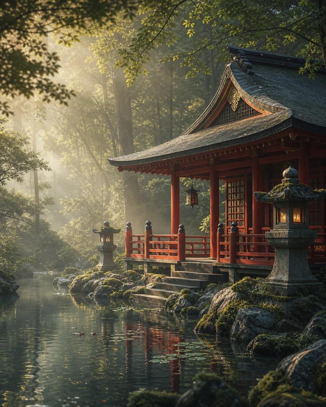 神社の参拝記録をイメージした生成ビジュアル